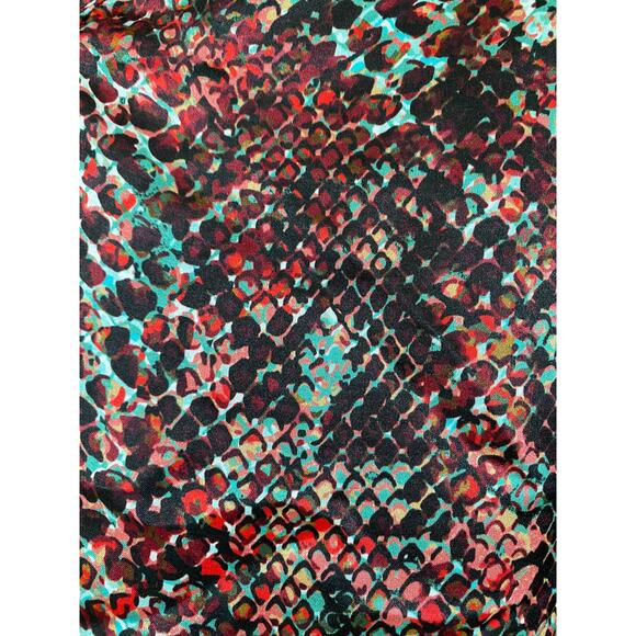 NICHOLAS PAGE SNAKESKIN SNAKE PRINT SATIN BLOUSE - Picture 6 of 7